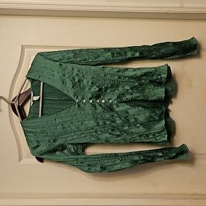 H&M ling sleeve silk like shirt